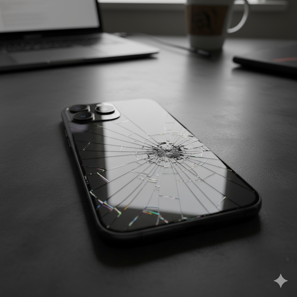 iPhone16の背面ガラスが割れたら…早めの修理が安心!