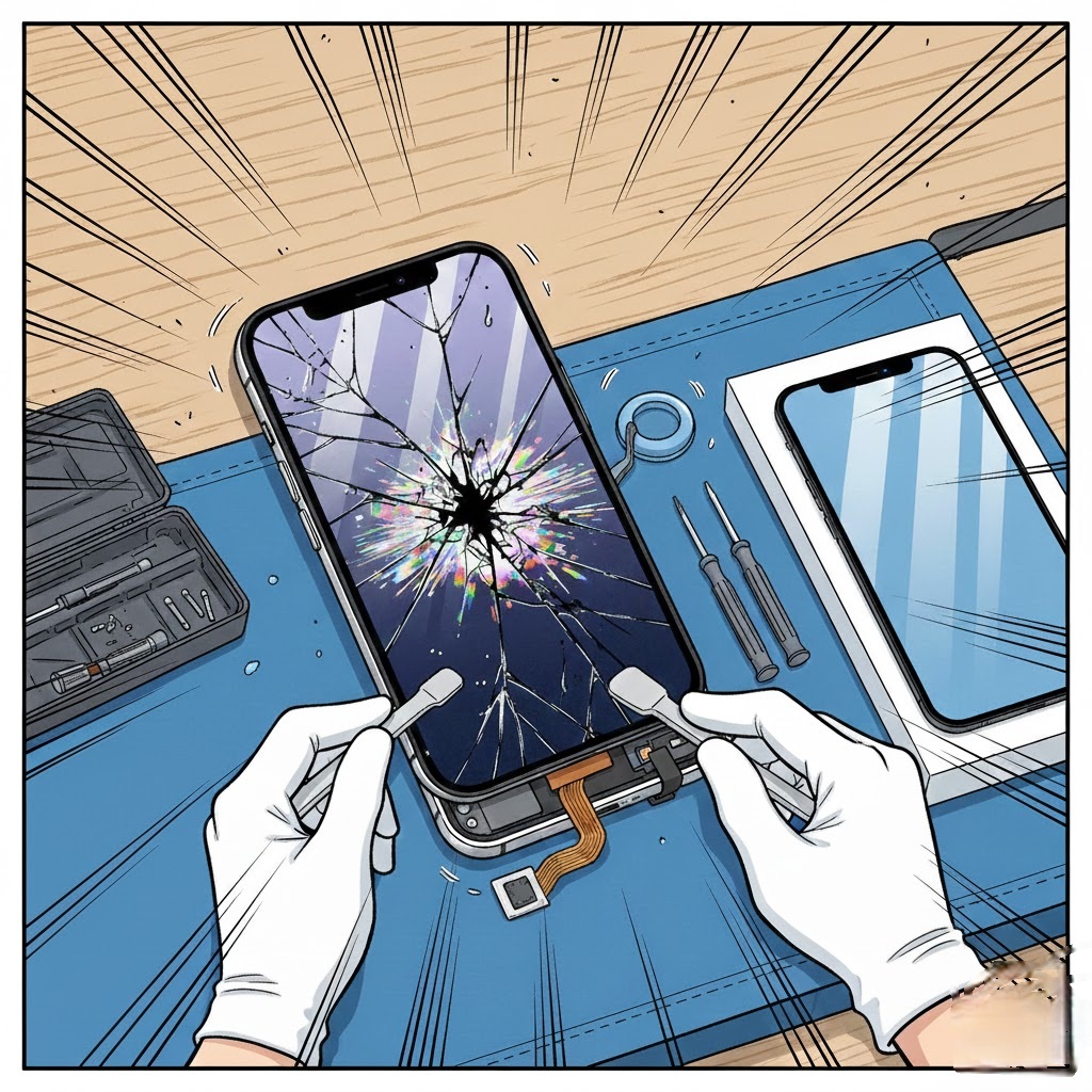 iPhone14 Pro 画面割れと表示不良でお困りの方｜浦和美園で画面交換をご検討の方へ