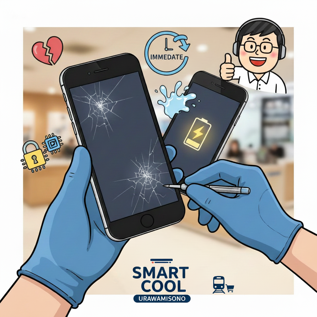 iPhoneの画面割れ・液晶不良は放置厳禁　浦和美園で即日修理のご相談が急増中